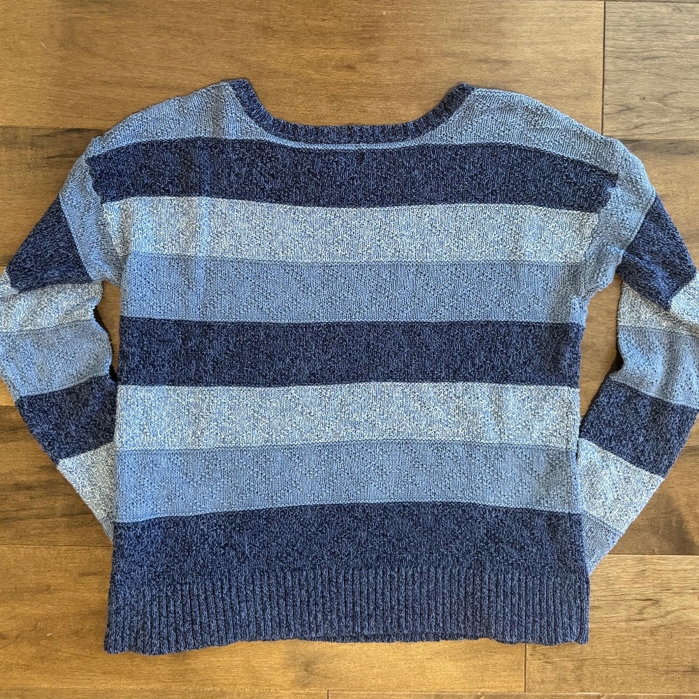 Blue Striped American Eagle Sweater Size S - Picture 2 of 2